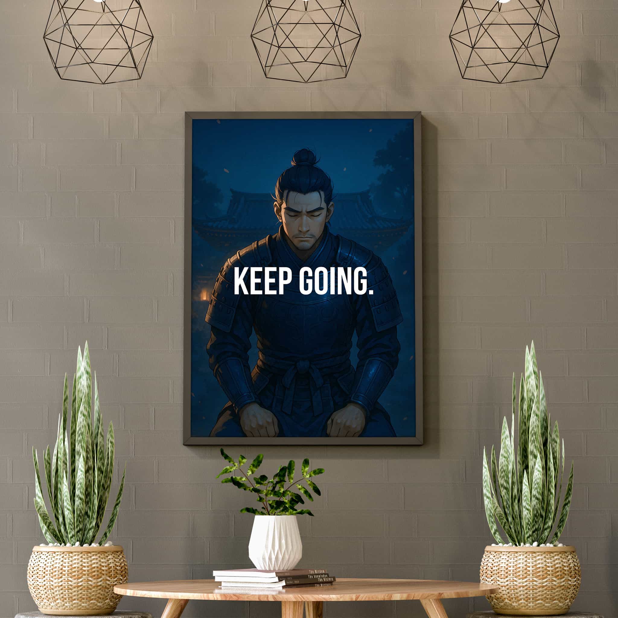 Anime Samurai Motivational Poster