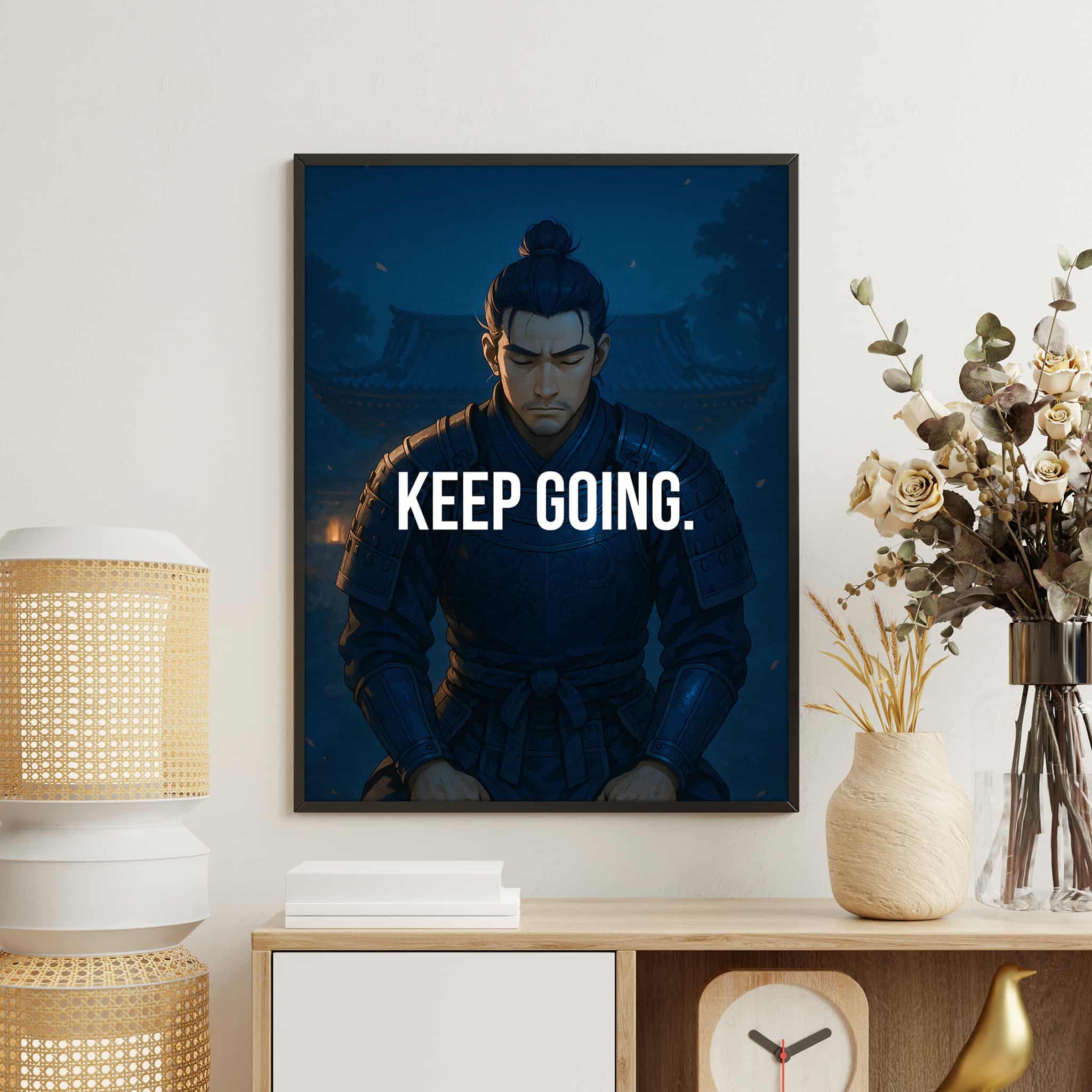 Anime Samurai Motivational Poster