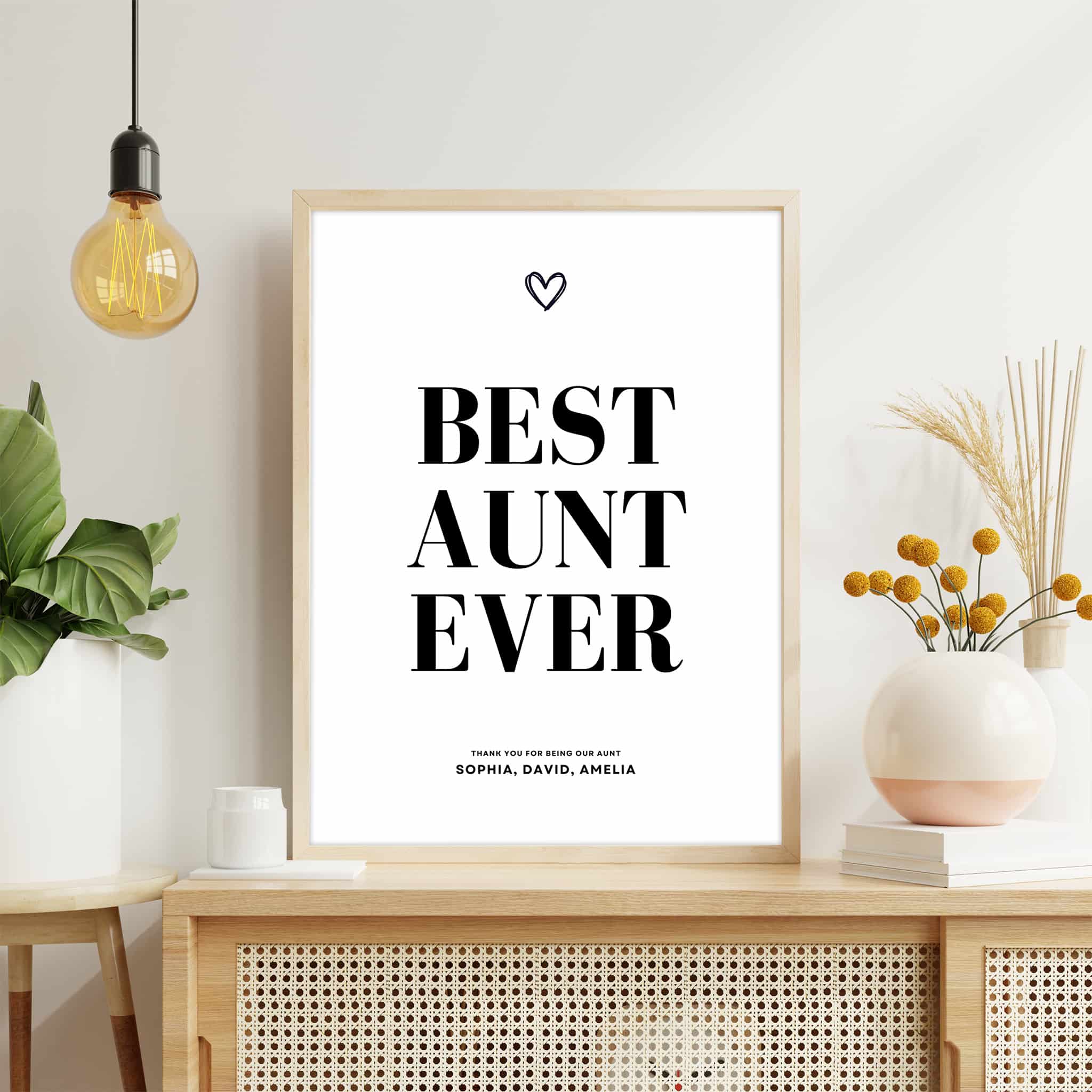Best Aunt Ever - Personalized Poster