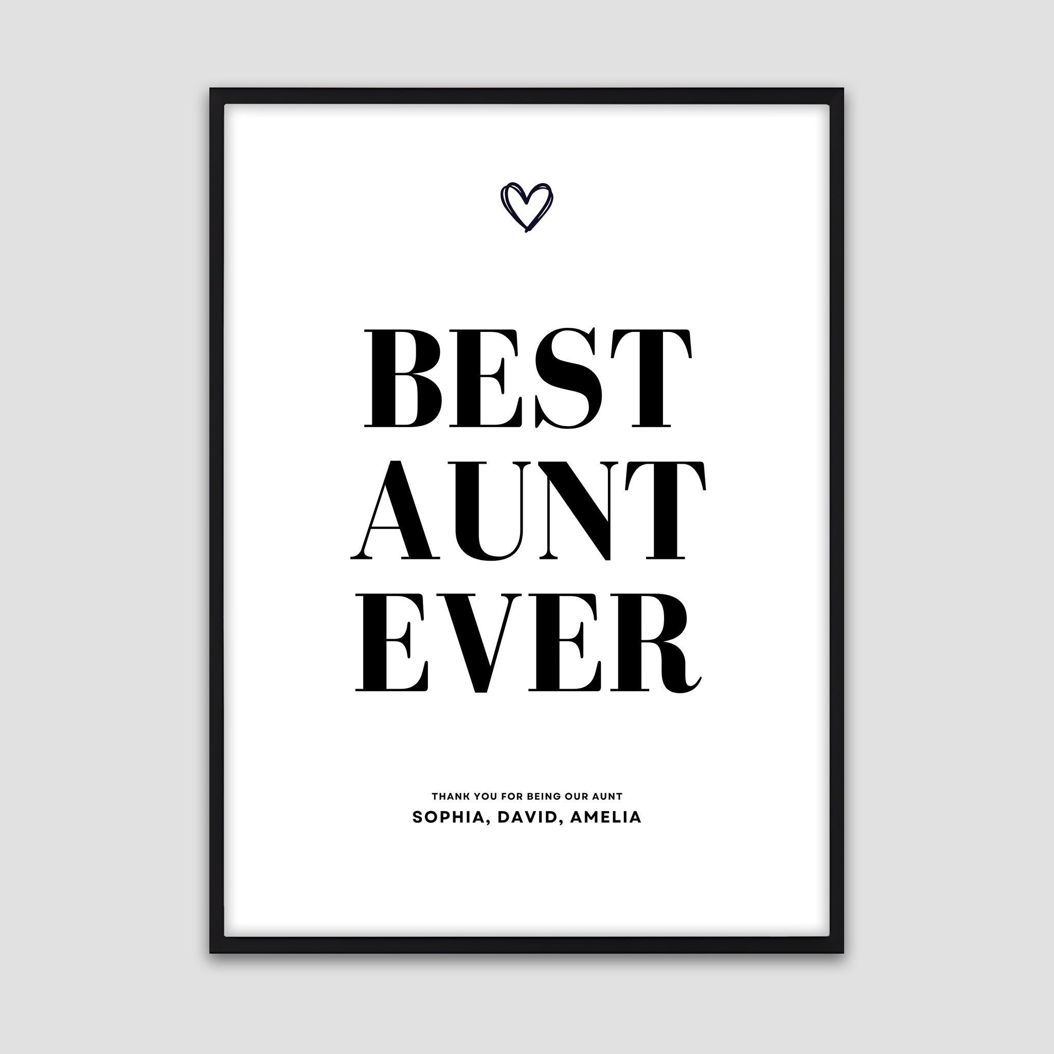 Best Aunt Ever - Personalized Poster