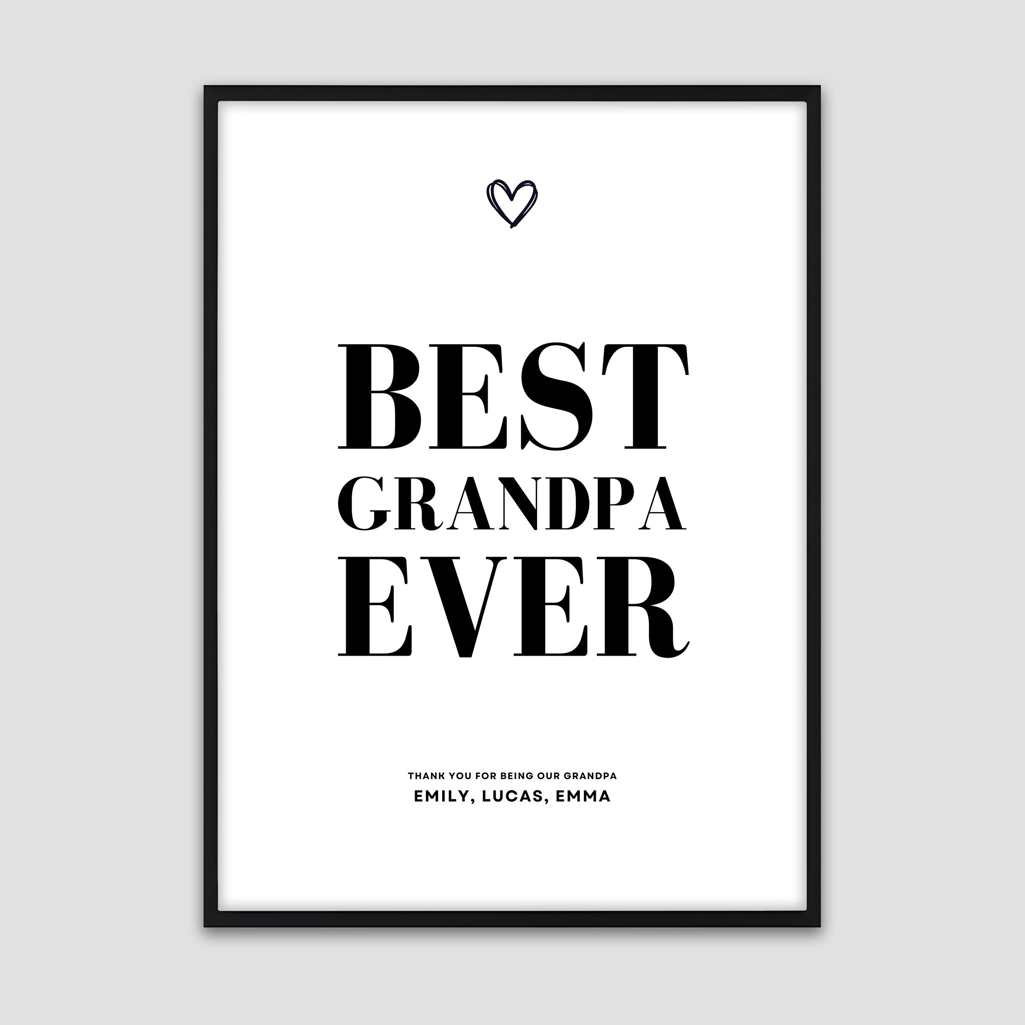 Best Grandpa Ever - Personalized Poster
