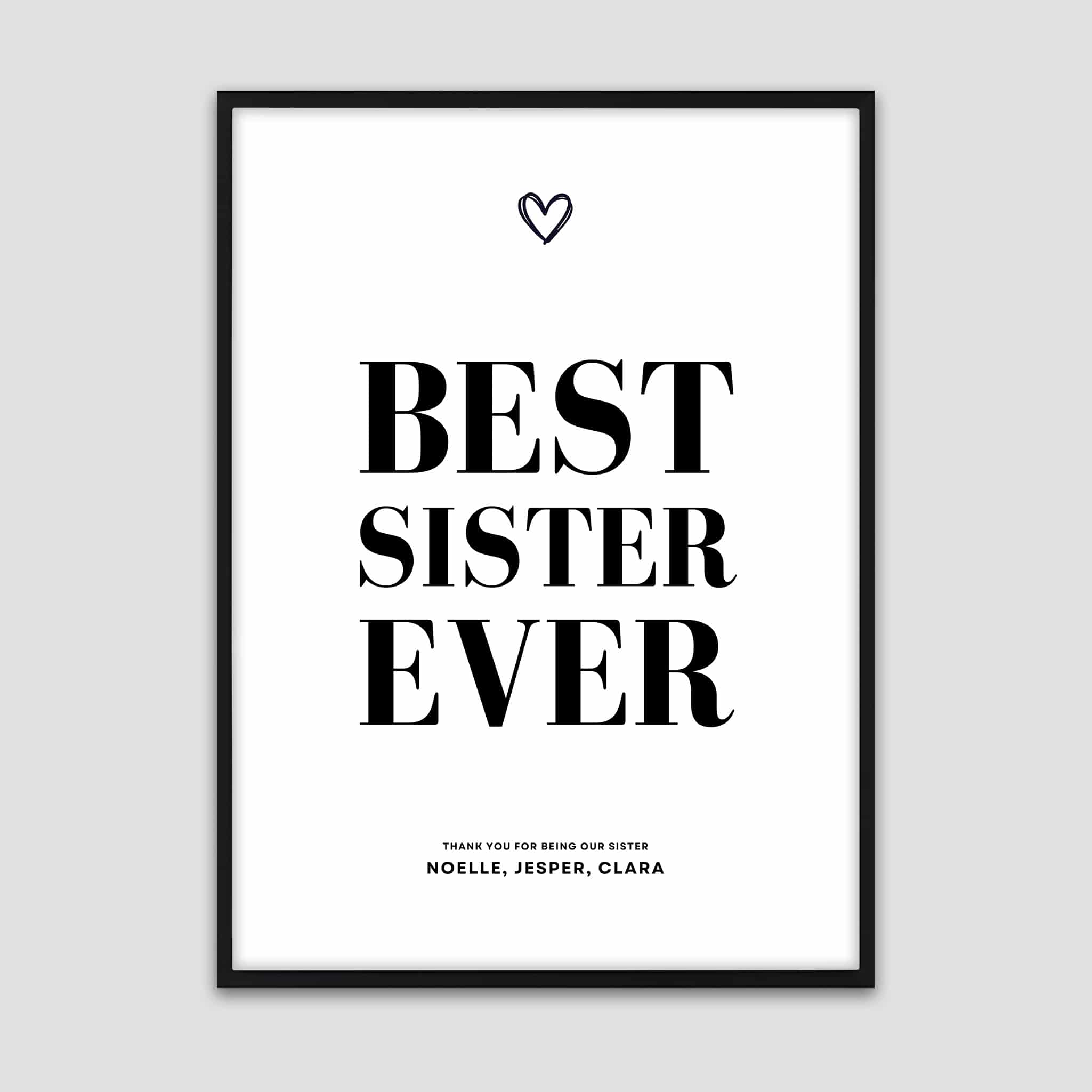 Best Sister Ever - Personalized Poster