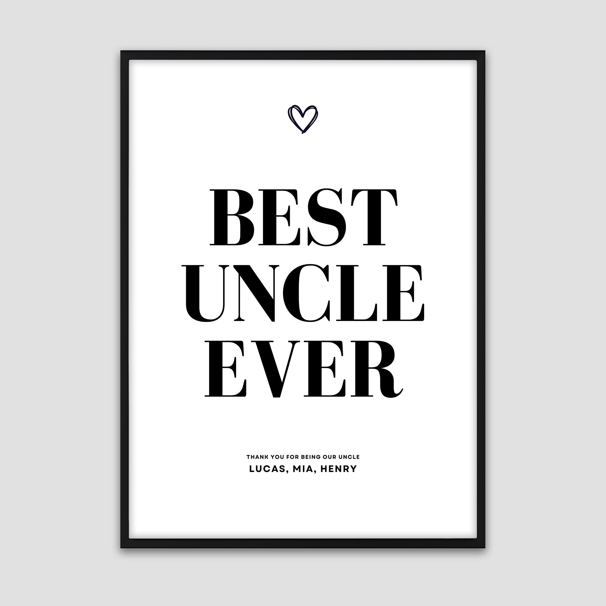 Best Uncle Ever - Personalized Poster