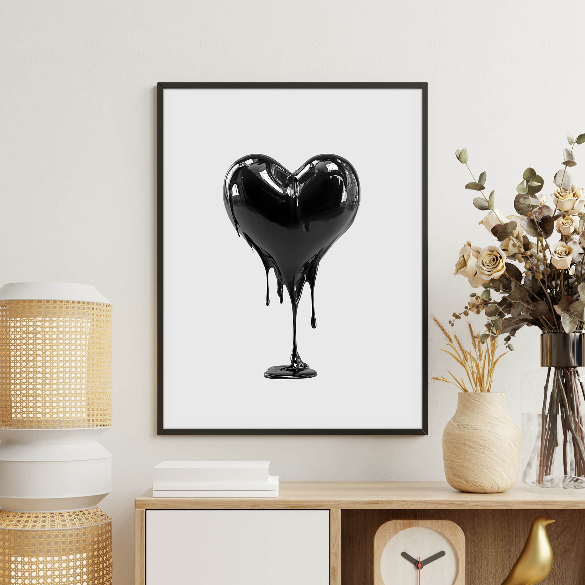 Black Heart - Minimalist Poster
