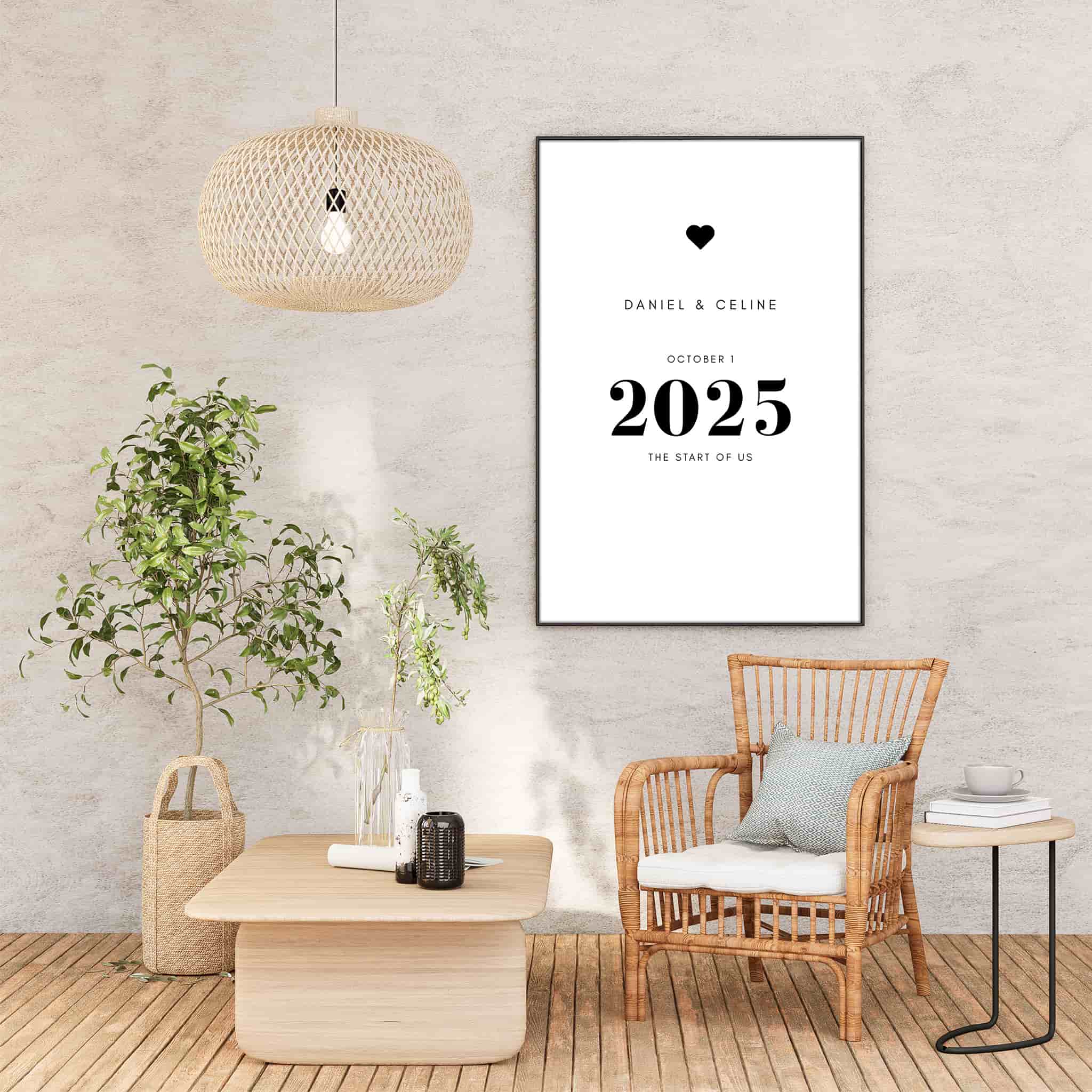 Couple Date Poster - Personalized Poster