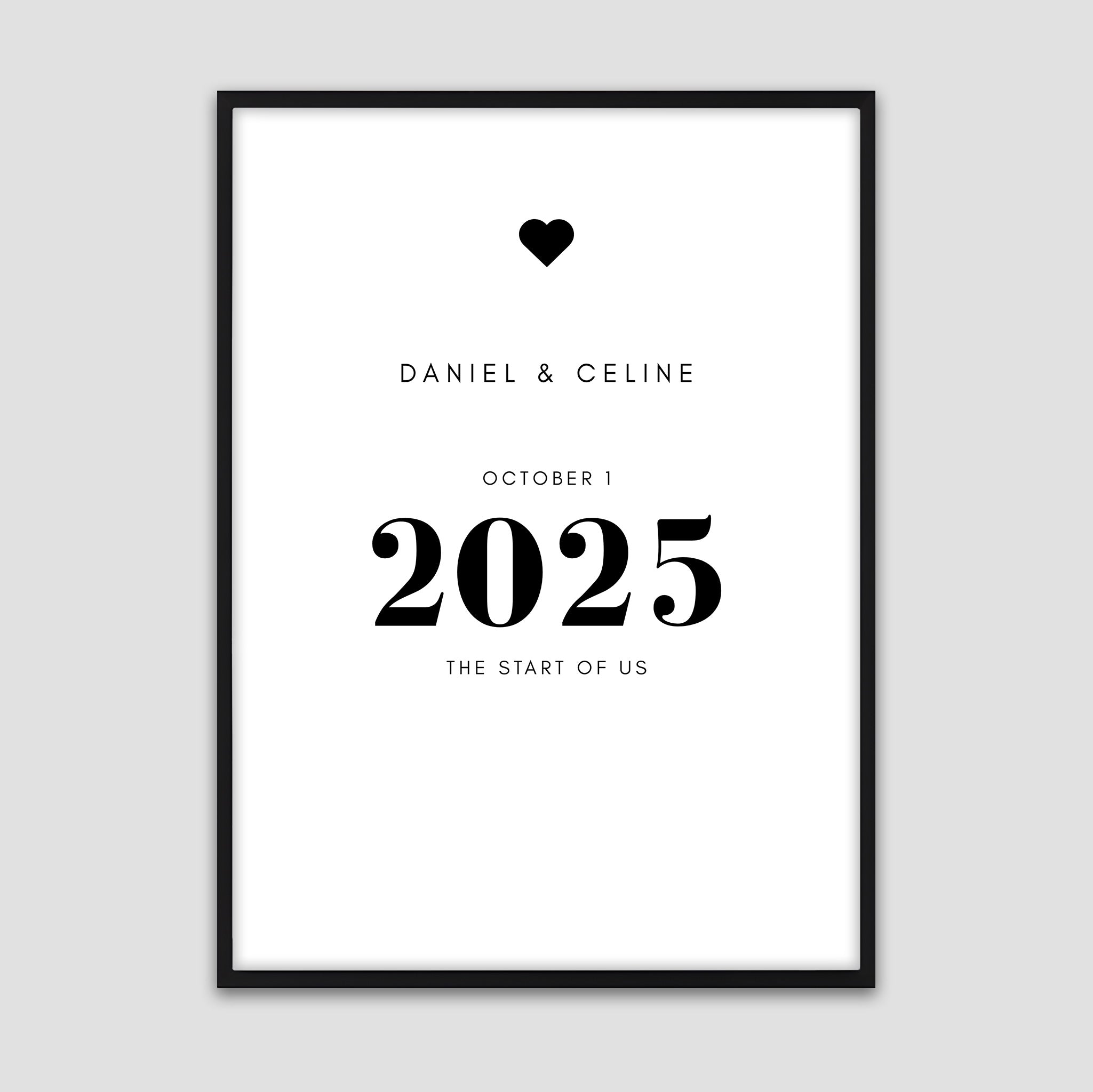 Couple Date Poster - Personalized Poster