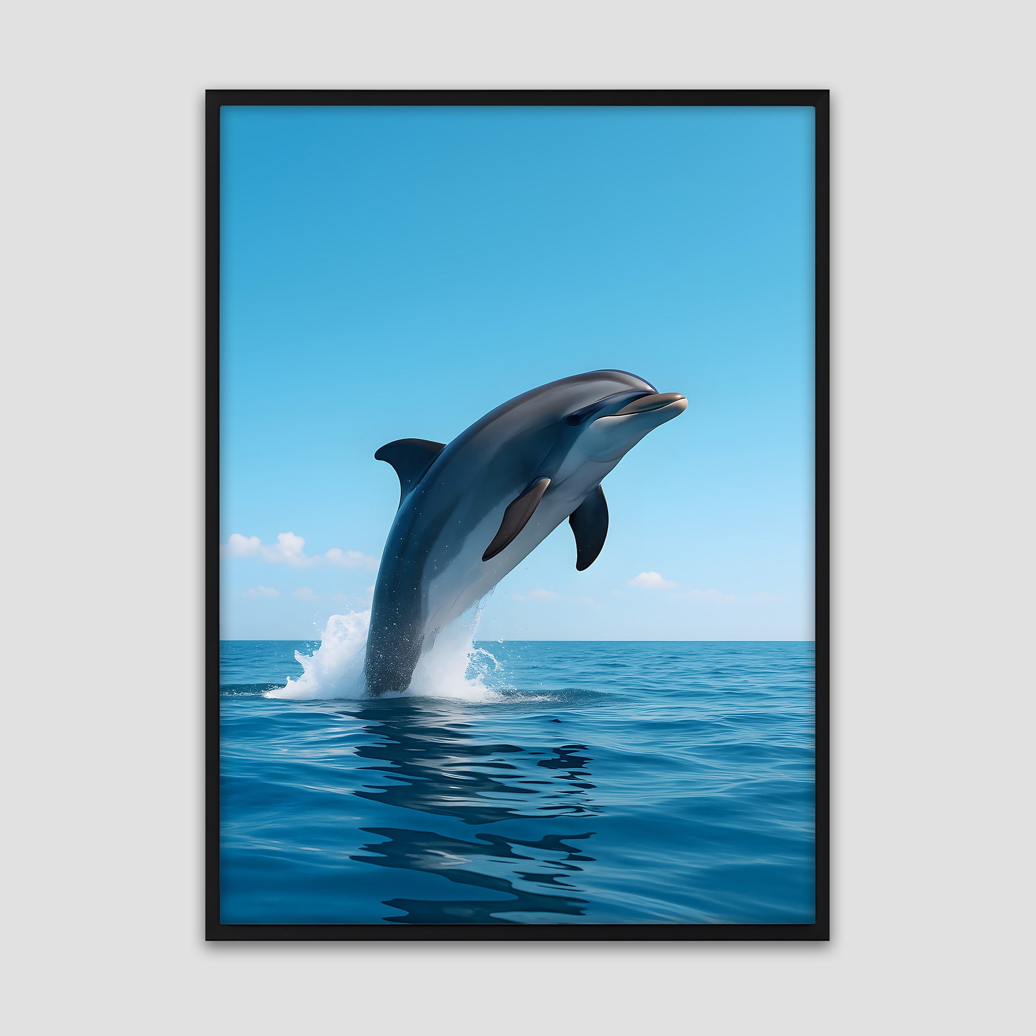 Dolphin Jumping Poster