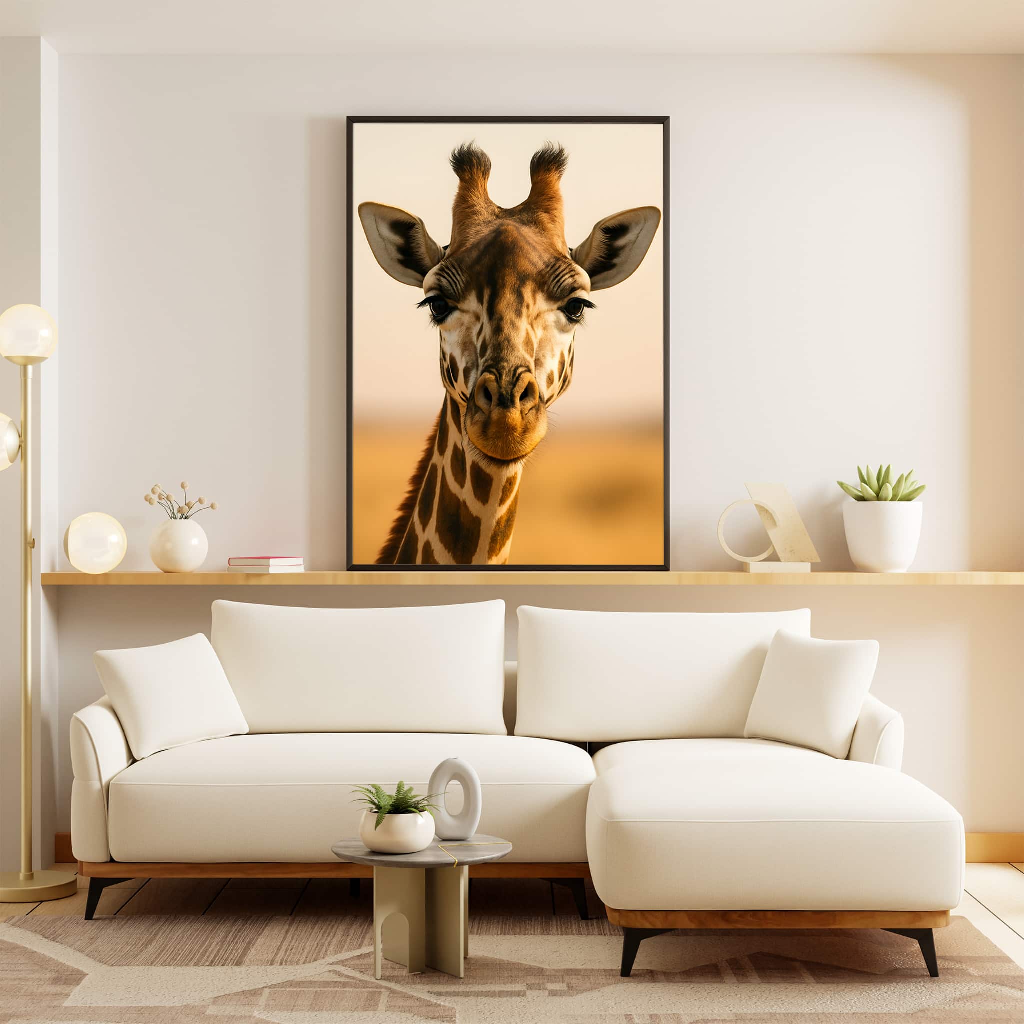 Giraffe Portrait Poster