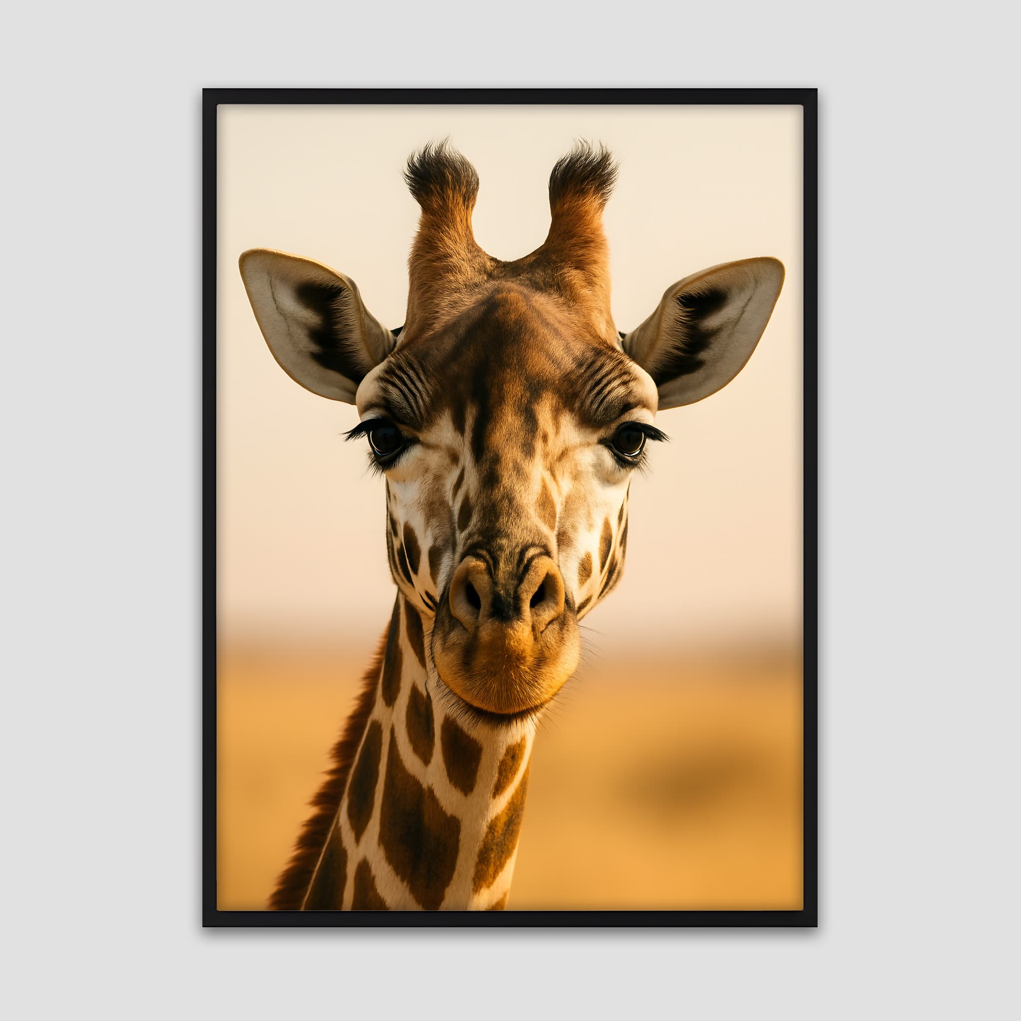 Giraffe Portrait Poster
