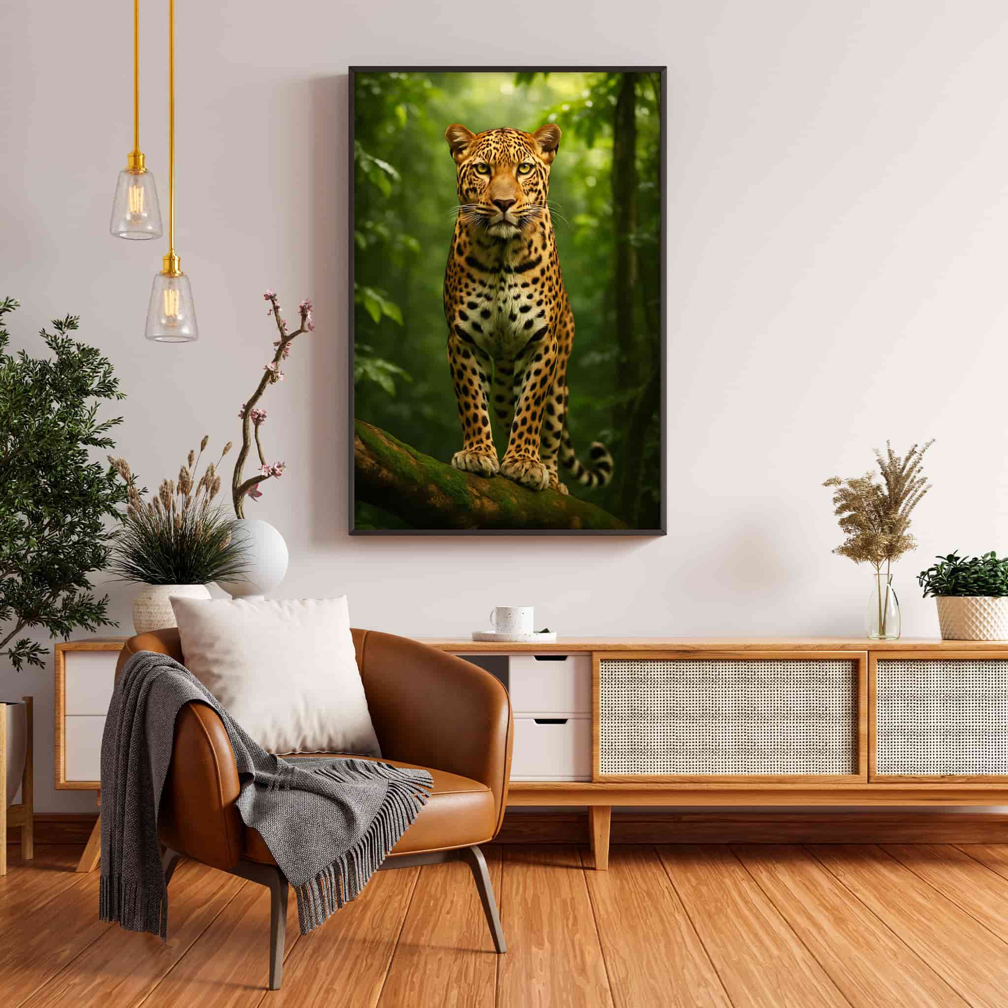 Leopard in Jungle Poster
