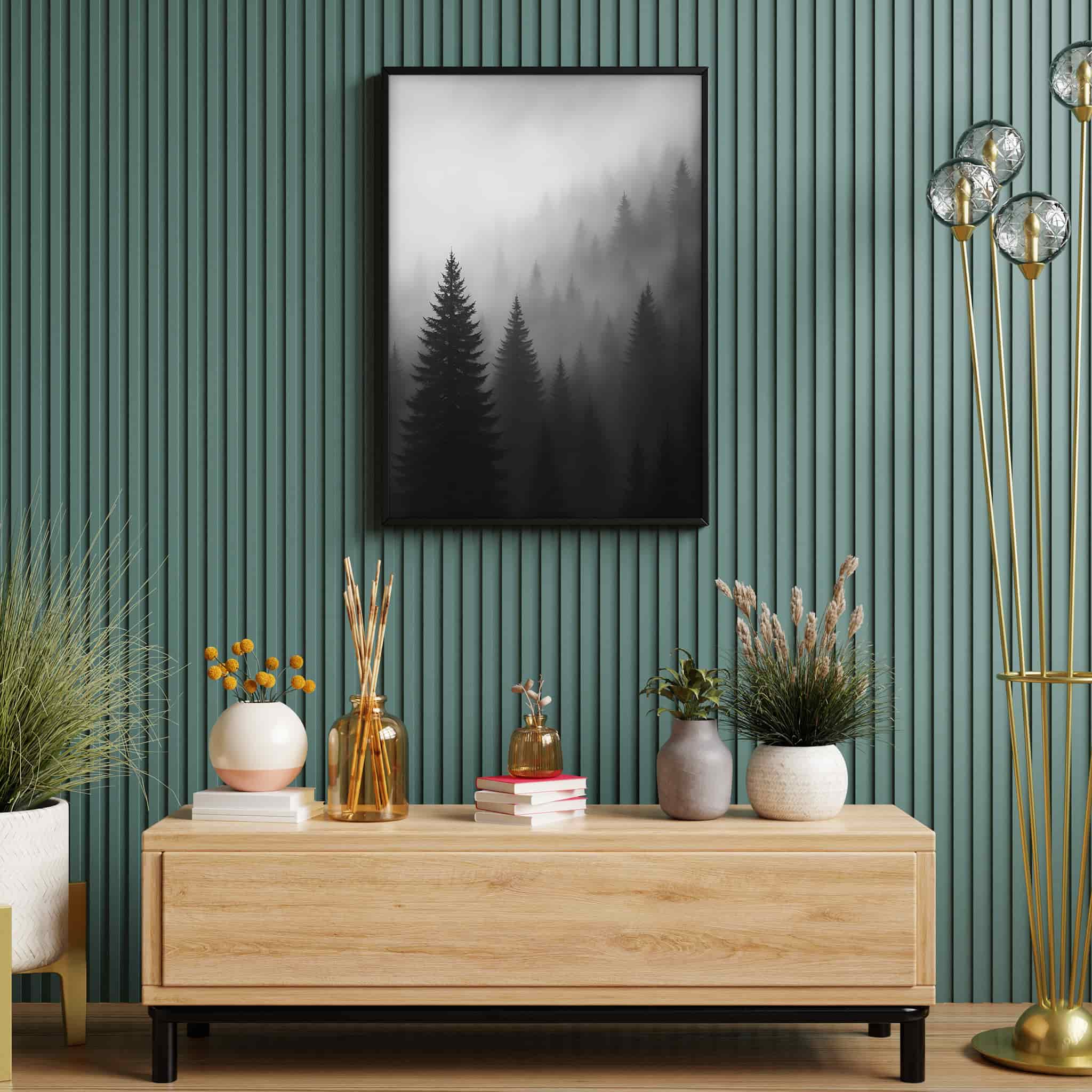 Mist in Forest Poster