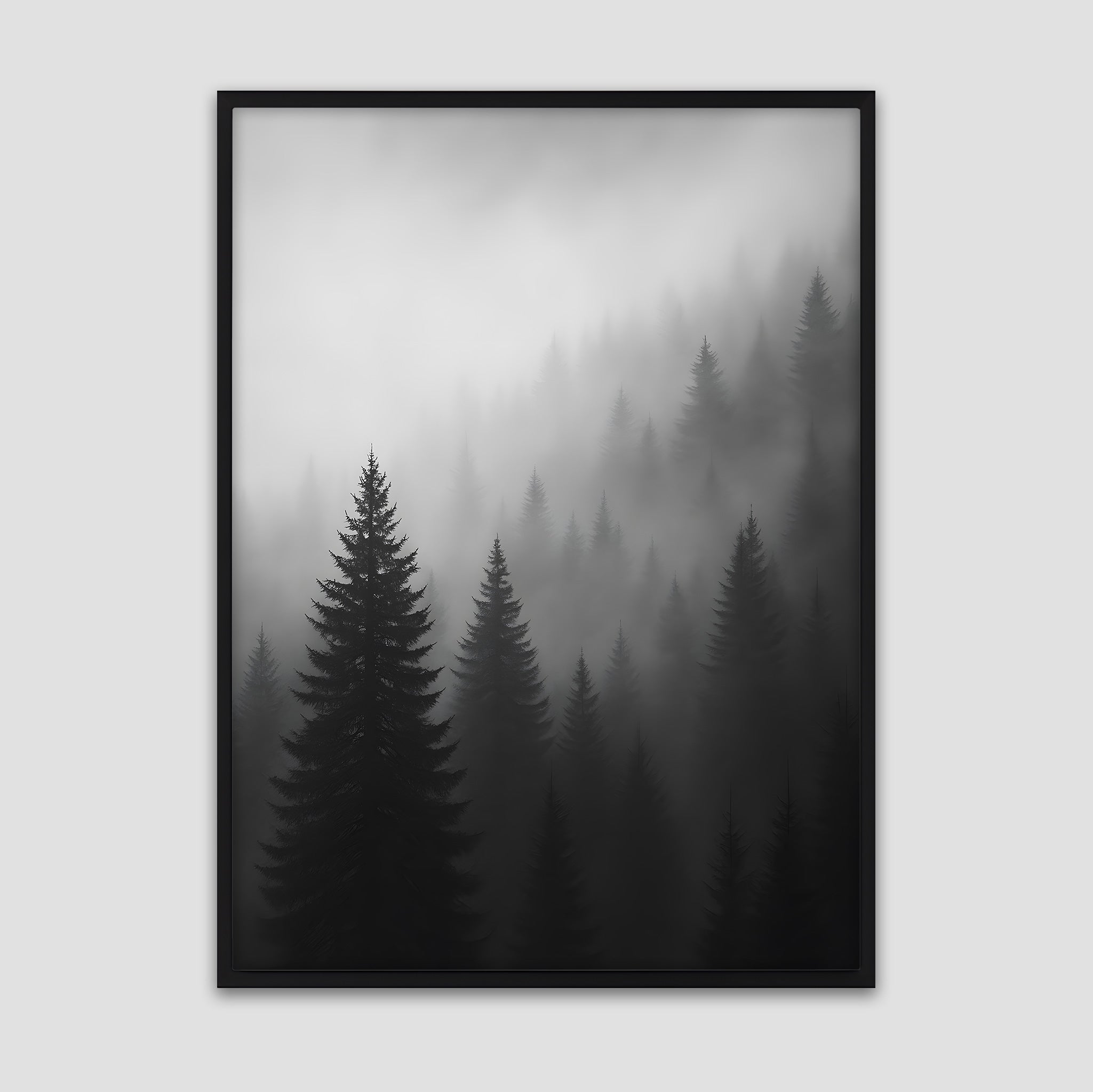 Mist in Forest Poster