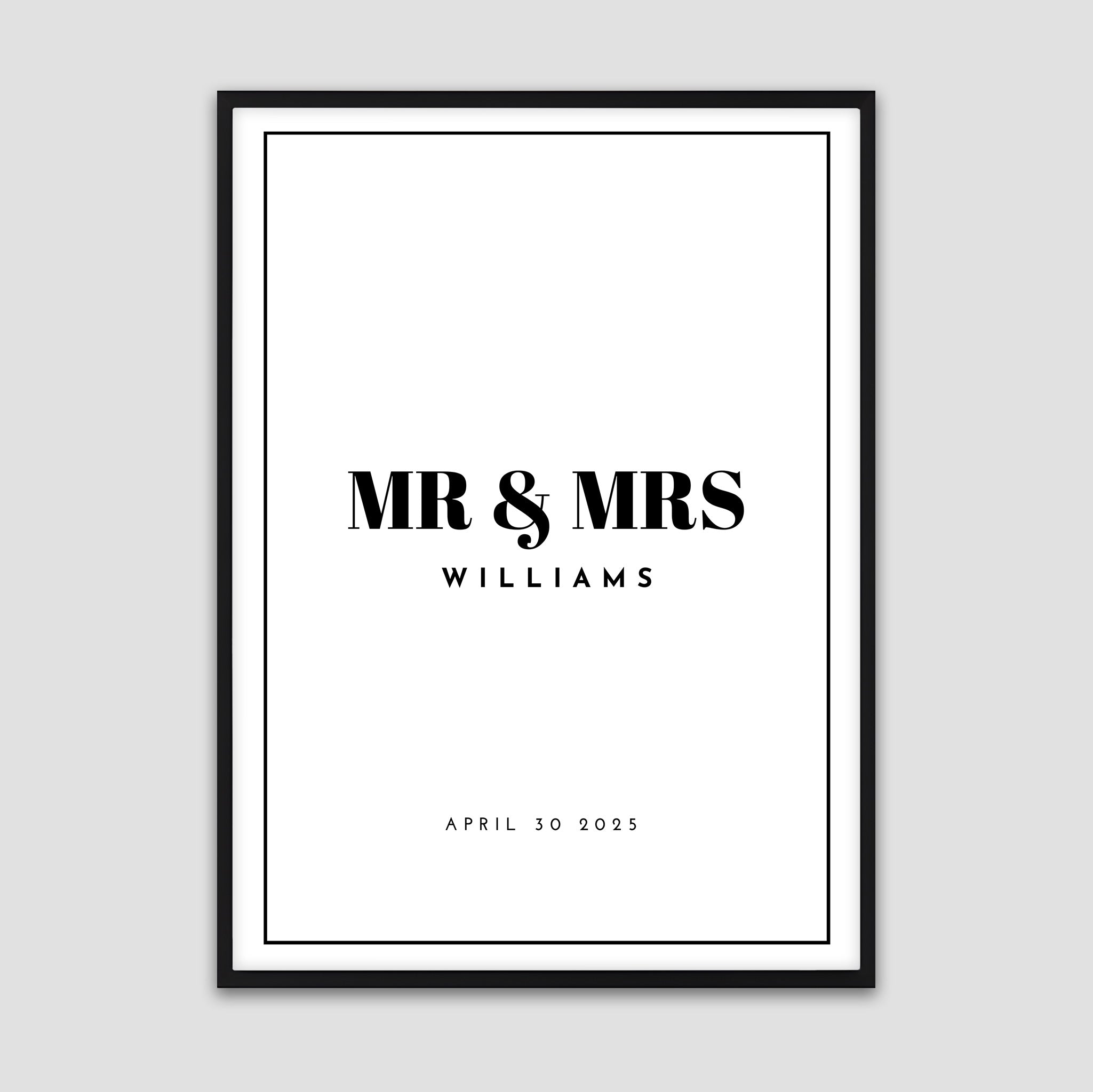 Mr & Mrs – Personalized Poster