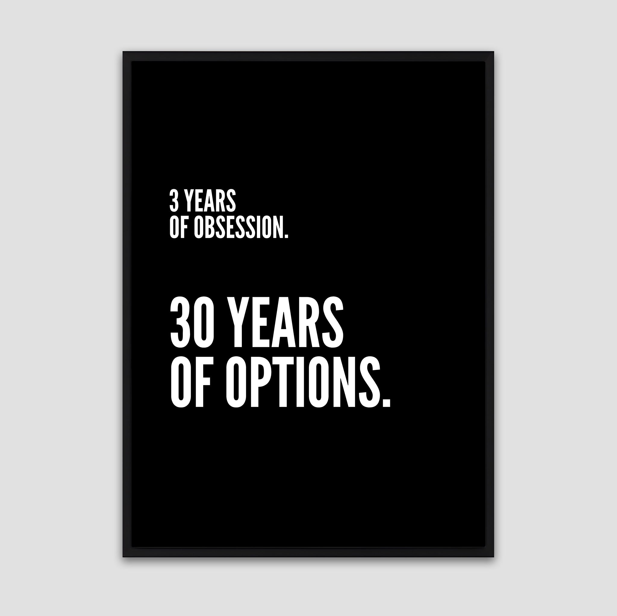 30 Years of Options – Motivational Poster