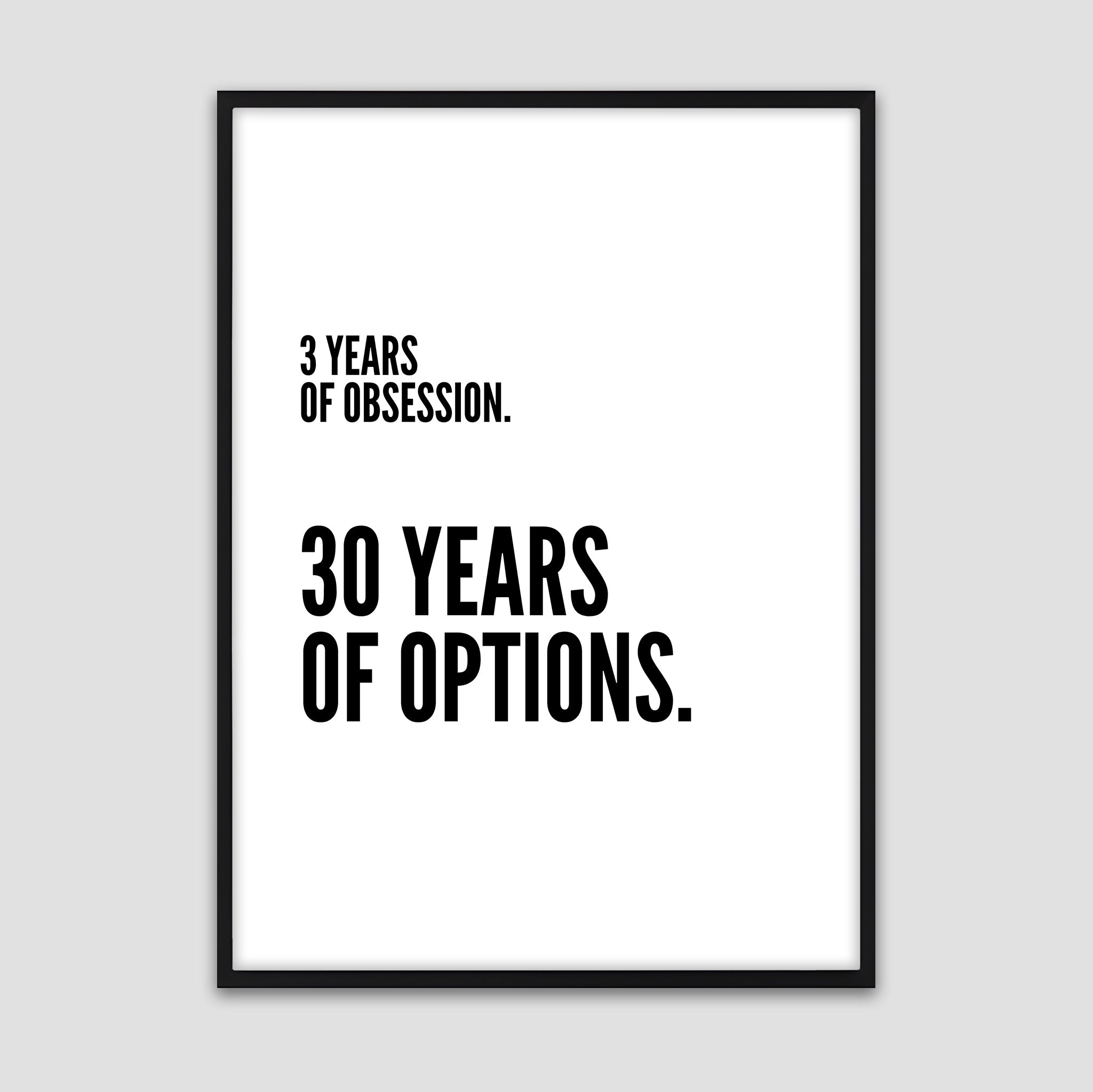 30 Years of Options – Motivational Poster