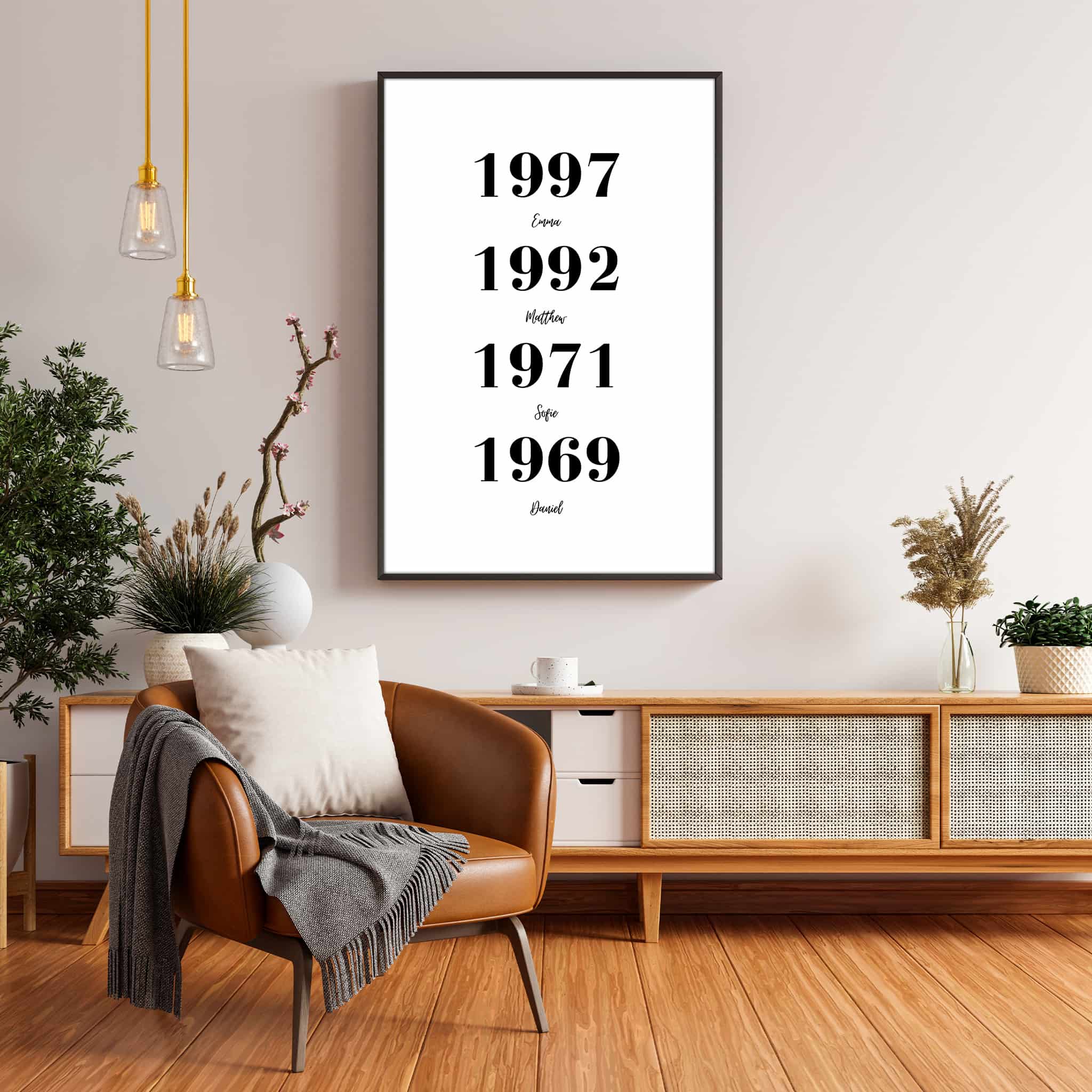 Custom Names & Dates - Personalized Poster