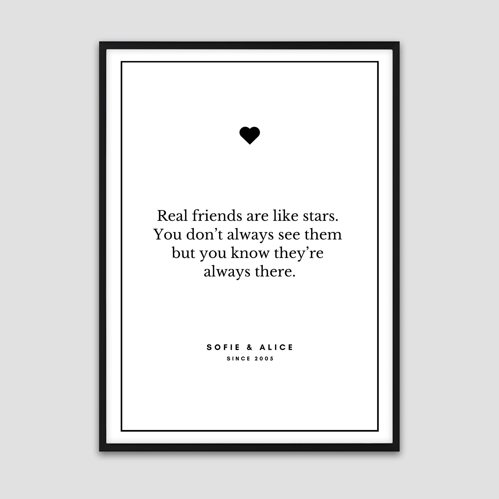 Real Friends Are Like Stars - Personalized Poster