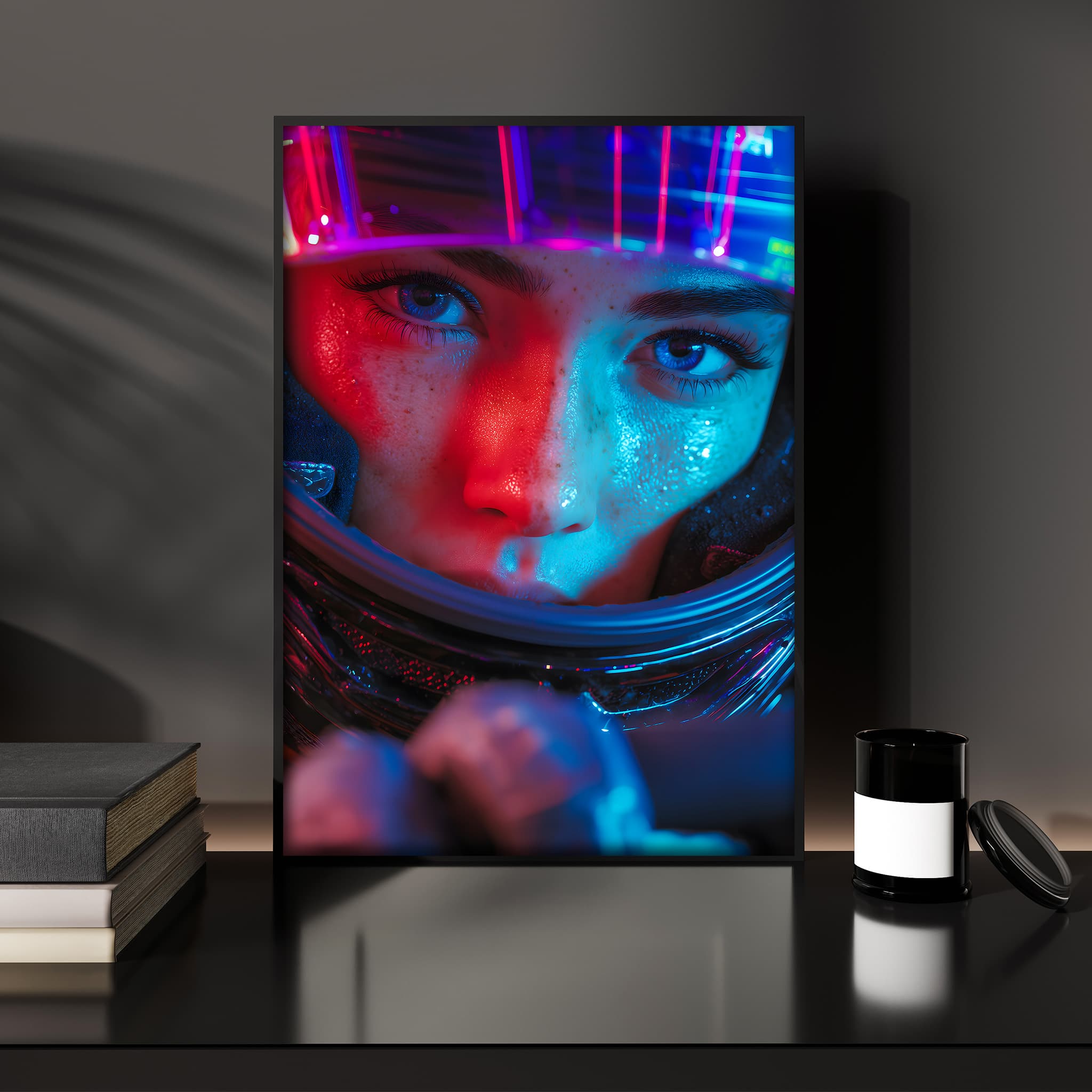 Neon Astronaut Poster