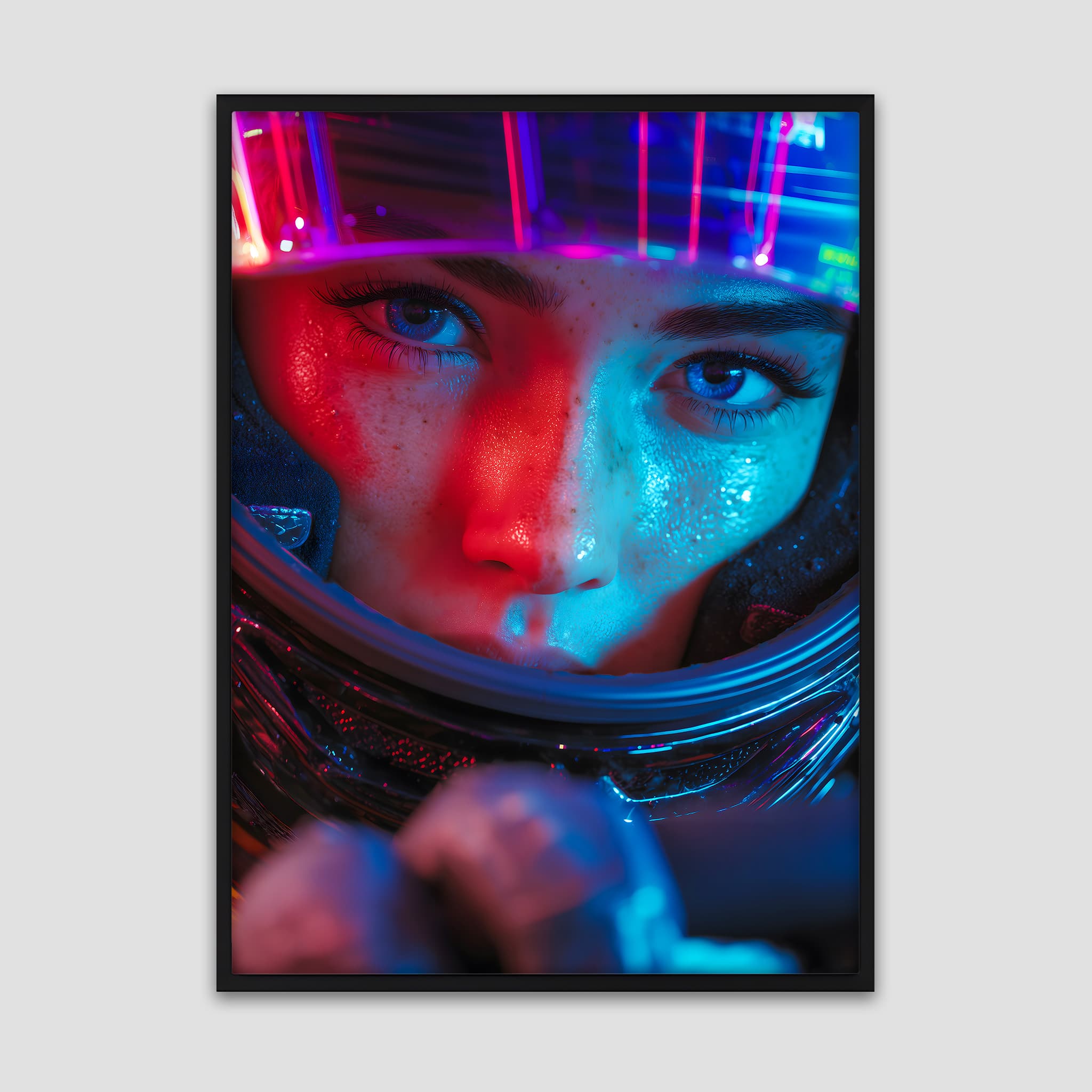 Neon Astronaut Poster