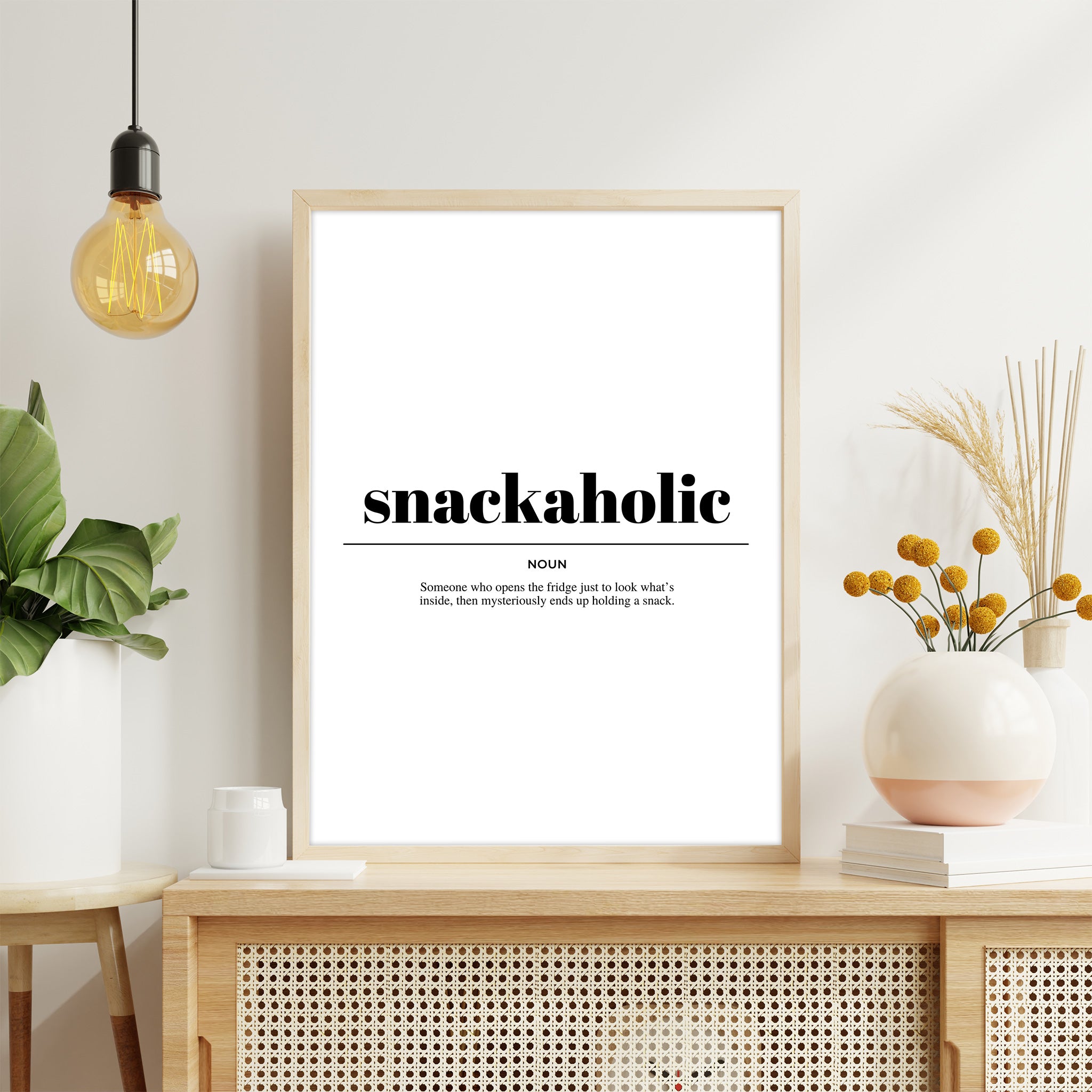 Snackaholic - Funny Poster