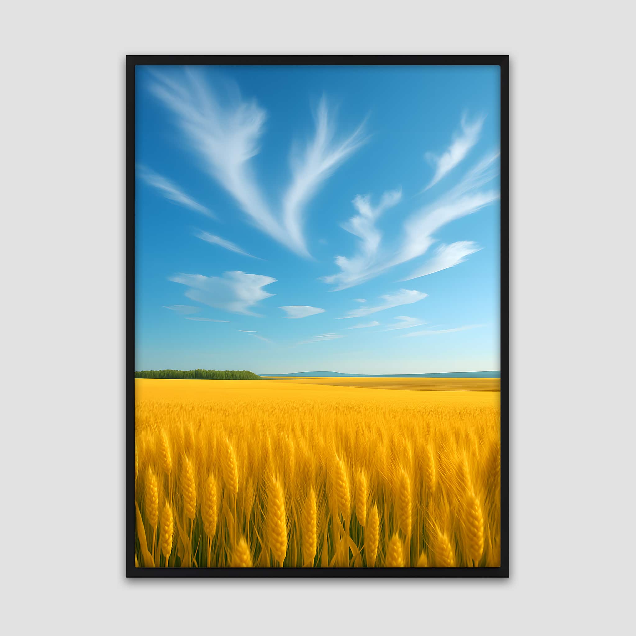 Yellow Wheat Field Poster