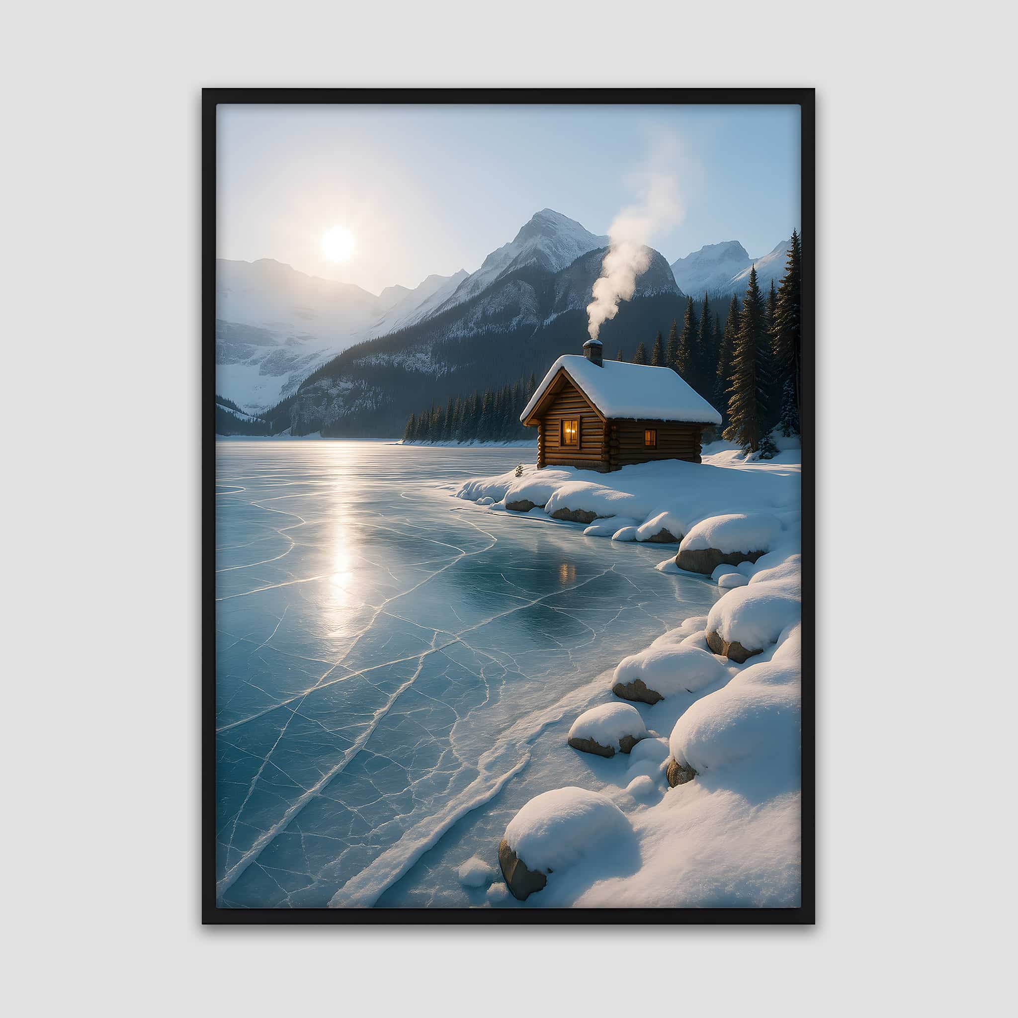Winter Cabin Poster