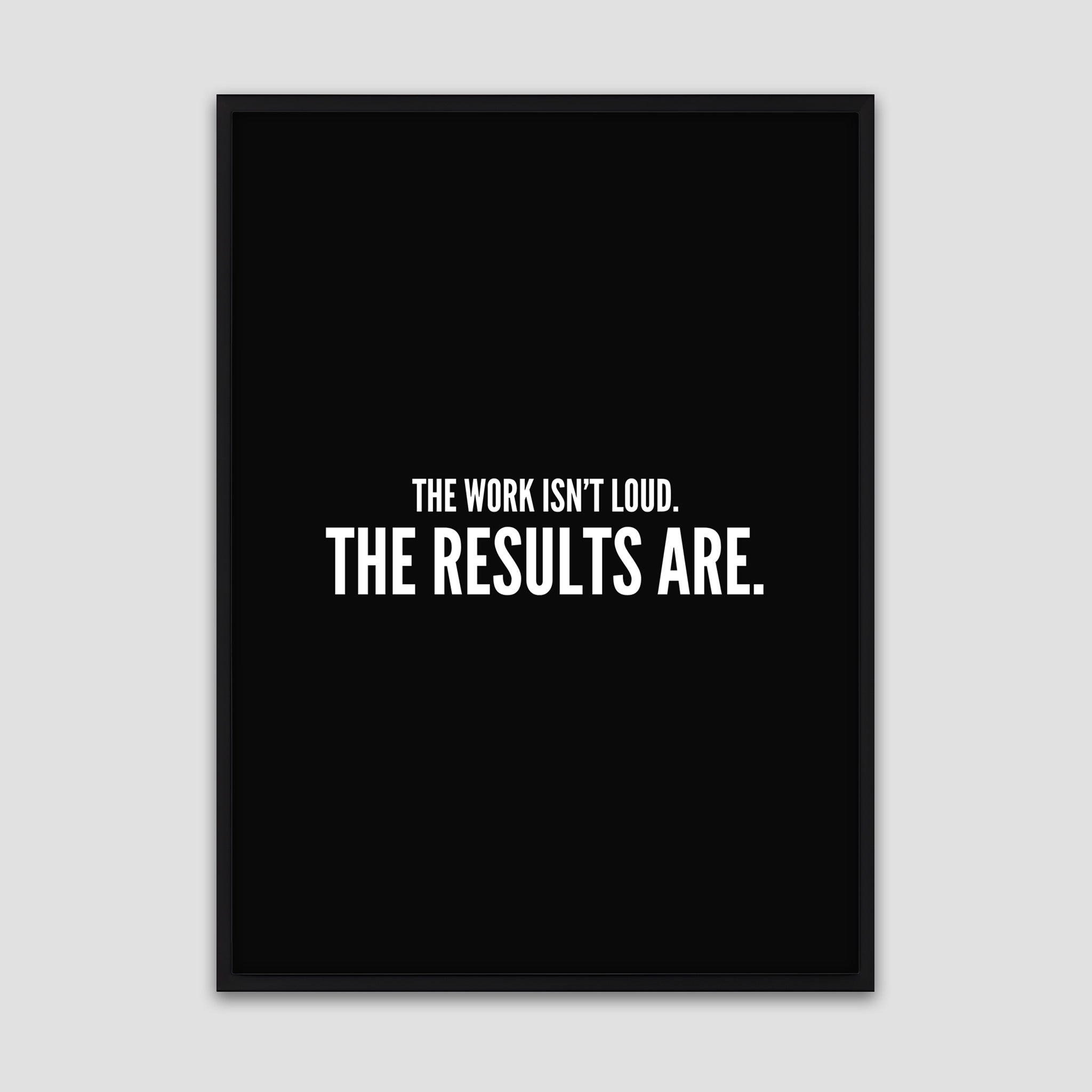 The Results Are Loud - Motivational Poster