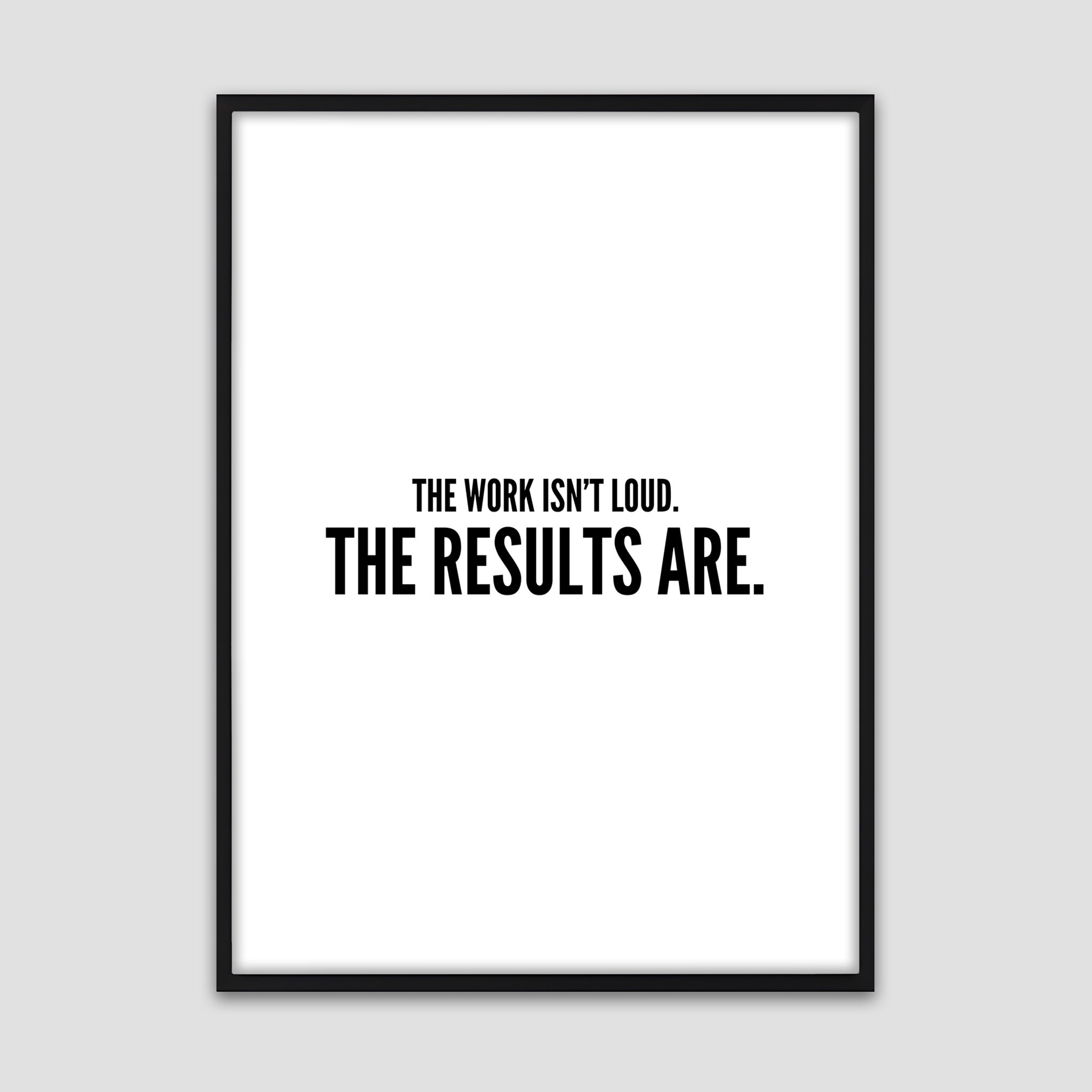 The Results Are Loud - Motivational Poster